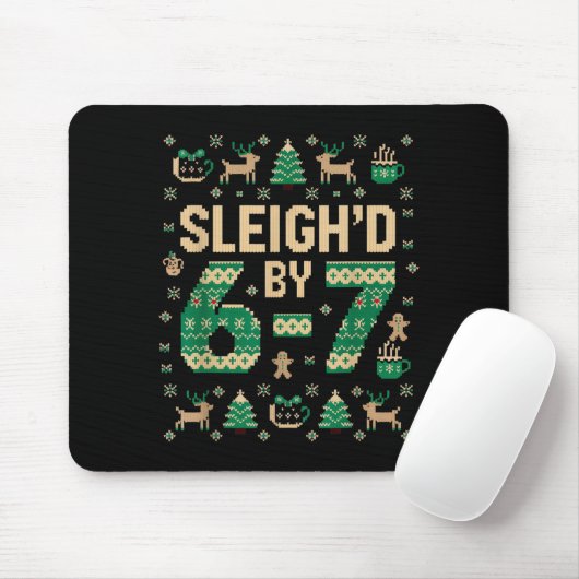 6-7 Christmas Ugly Sweater Six Seven Xmas 67 Meme Mousepad (Mit Mouse)