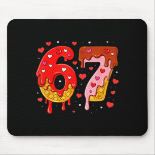 6 7 Cream Drip Six Seven Meme Valentinstag Männer  Mousepad