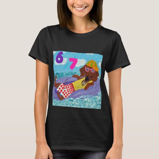6 7 dachshund beach bum shirt (Vorderseite)