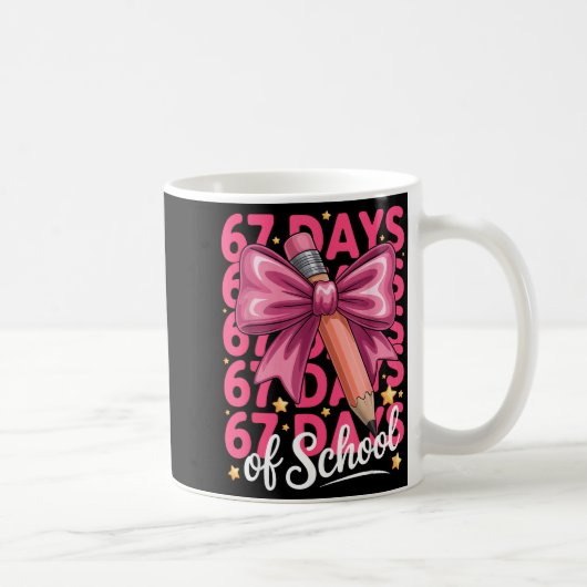 6 7 Days Of School Girls Coquette Bow Cute Funny S Kaffeetasse (Rechts)
