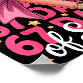 6 7 Days Of School Girls Coquette Bow Cute Funny S Poster (Ecke)