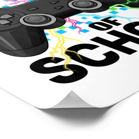 6 7 Days Of School Meme Funny Video Game Control T Poster (Ecke)