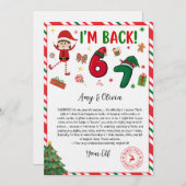 6 7 elf Ankunftsbrief - lustiger Elf Brief - 67 Einladung (Vorne/Hinten)