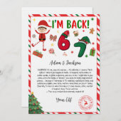 6 7 elf arrival letter - funny elf letter - 67  einladung (Vorne/Hinten)