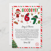 6 7 elf goodbye letter - funny elf letter - 67 einladung (Vorne/Hinten)