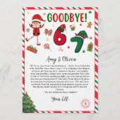 6 7 elf goodbye letter - funny elf letter - 67 einladung (Vorderseite)