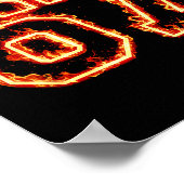 6-7 Fire Meme Flame Cool Six-seven Funny 67 Gen Z Poster (Ecke)