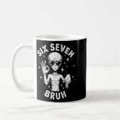6 7 Funny 67 Six Seven Alien Bruh Hand Boys Gen Al Kaffeetasse (Links)