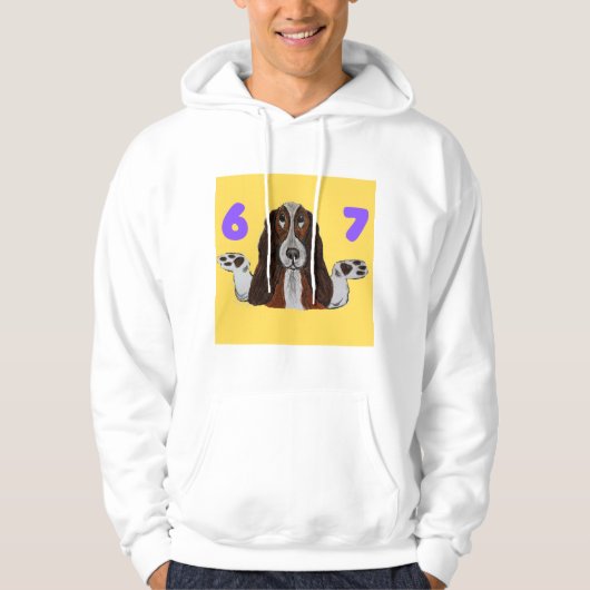 6 7 Funny Crazy Doggie Hoodie (Vorderseite)