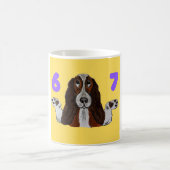 6 7 Funny Crazy Doggie Mug Kaffeetasse (Mittel)