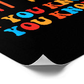 6 7 Funny If You Know You Know Tally Marks Six Sev Poster (Ecke)