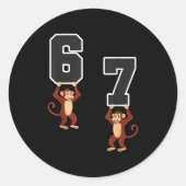 6 7 Funny Matching Teachers Halloween Kostümmonk Runder Aufkleber (Vorderseite)