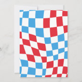 6 7 Funny Meme red & blue kid birthday Einladung (Rückseite)