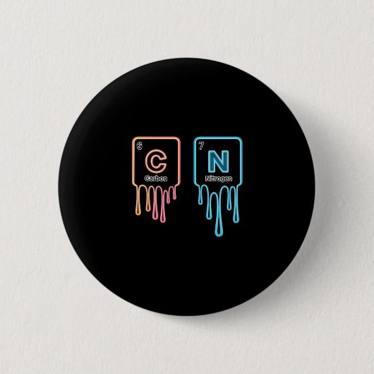 6 7 Funny Science Chemistry Teacher Periodic Table Button (Vorderseite)