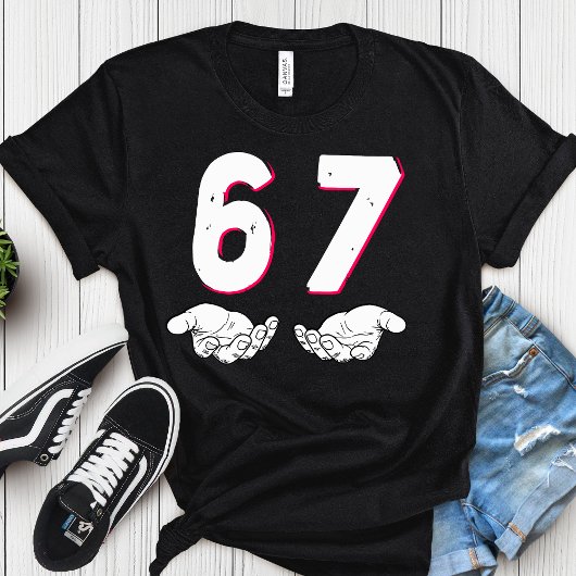 6 7 funny, Six Seven Meme Trendy  T-Shirt