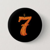 6 7 Funny Six Sieben Halloween Kostüm Matching Cou Button (Vorderseite)