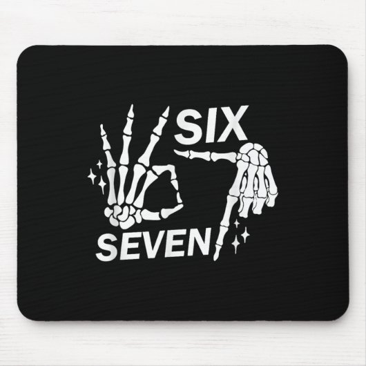 6 7 Funny Skeleton Hands, Funny Halloween T - Shir Mousepad (Vorne)