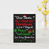 6 7 Funny Teacher Christmas 67 Dear Santa Six Seve Karte (Gelbe Blume)
