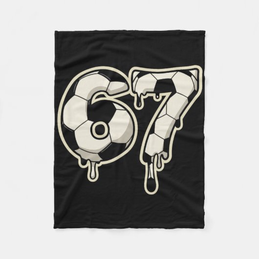 6 7 Fußball Ll Drip Grafik Six Seven Meme Fleecedecke (Vorderseite)