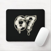 6 7 Fußball Ll Drip-Grafik Six Seven Meme  Mousepad (Mit Mouse)