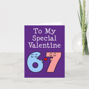 6 7 Gehören Zusammen 67 Valentinstag Cute Feiertagskarte