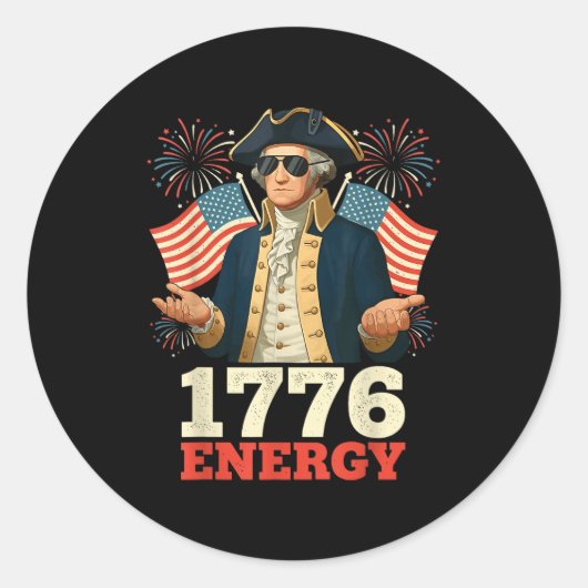 6-7 George Washington Sechs Sieben Meme Lustig 4. Runder Aufkleber (Vorderseite)