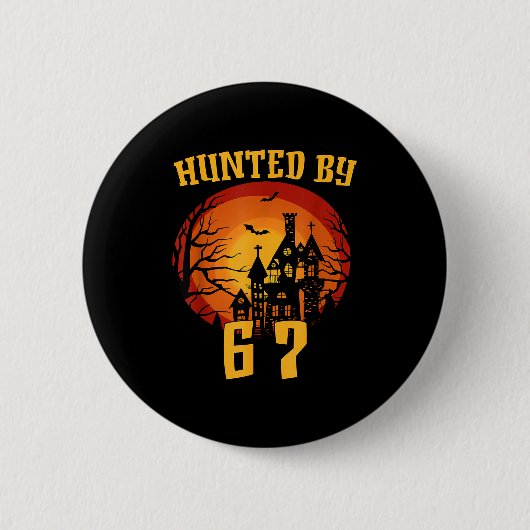 6 7 Halloween 67 Meme sechs sieben heimgesucht Gen Button (Vorderseite)