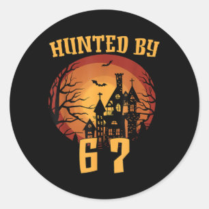 6 7 Halloween 67 Meme Sechs Sieben Heimgesucht Gen Runder Aufkleber