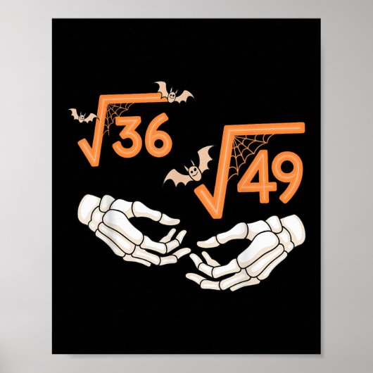 6 7 Halloween Math Square Root 67 Meme Gen Alpha S Poster (Vorne)
