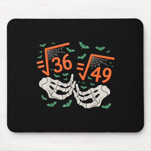 6 7 Halloween-Mathe Quadratwurzel 67 Meme Gen Alph Mousepad (Vorne)