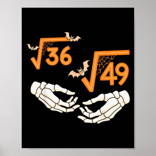6 7 Halloween Mathe Quadratwurzel 67 Meme Gen Alph Poster (Vorne)