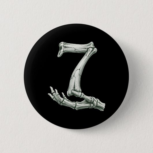 6 7 Halloween-Skelett Lustig 67 Meme Gen Alpha Sec Button (Vorderseite)
