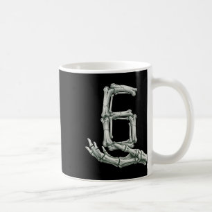 6 7 Halloween-Skelett Lustig 67 Meme Gen Alpha Sec Kaffeetasse