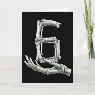 6 7 Halloween-Skelett Lustig 67 Meme Gen Alpha Sec Karte