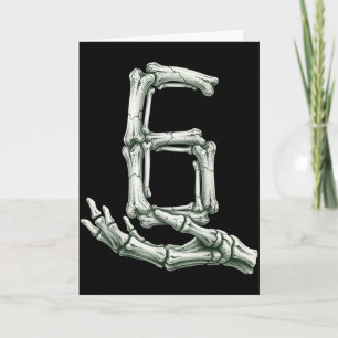 6 7 Halloween-Skelett Lustig 67 Meme Gen Alpha Sec Karte