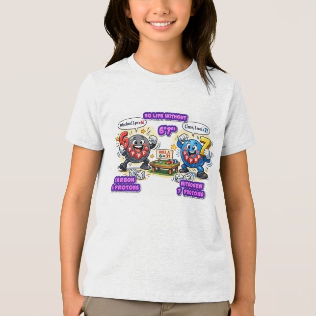 6’7” Lebenswichtig Chemie-Elemente   Tri-Blend Shirt (Vorderseite)