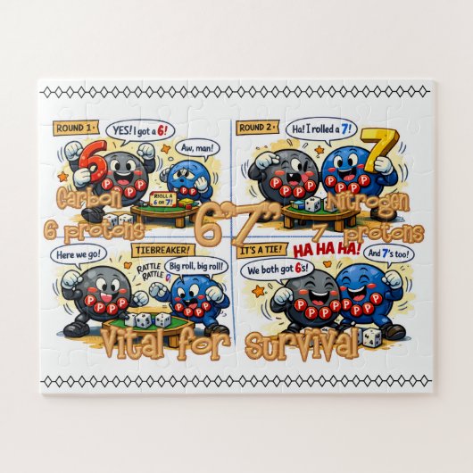6’7” Lebenswichtige Chemie-Elemente Puzzle (Horizontal)