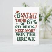 6 7 Lehrer Sechs Sieben 67 Weihnachtsmann Gen Alph Karte (Stehend Vorderseite)