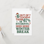 6 7 Lehrer Sechs Sieben 67 Weihnachtsmann Gen Alph Karte (Vorderseite/Rückseite Beispiel)