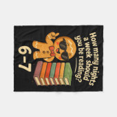 6 7 Lesungsnächte Lebkuchen Cookie Lustiger Lehrer Fleecedecke (Vorderseite (Horizontal))