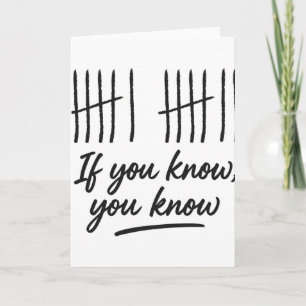 6 7 Lustig Wenn Du Weißt Tally Marks Sechs Sieben Karte