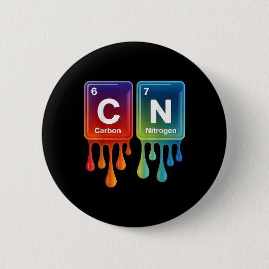6 7 Lustiger Wissenschaft Chemie Lehrer Periodensy Button (Vorderseite)