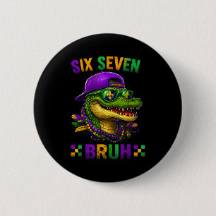 6 7 Mardi Gras Alligator für Kinder Jungen Lustige Button