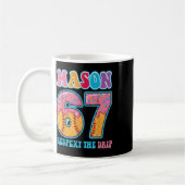 6 7 Mason Baseball Drip Nummer 67 Spieler Oder 67. Kaffeetasse (Links)