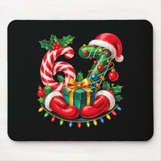 6 7 Meme 67 Gen Alpha 6-7 Hands Family Christmas Mousepad (Vorne)