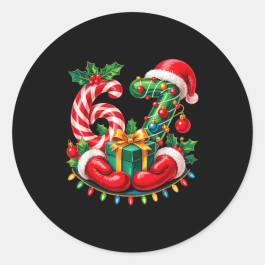 6 7 Meme 67 Gen Alpha 6-7 Hands Family Christmas  Runder Aufkleber (Vorderseite)