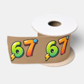 6 7 Meme Boys Geburtstag Satinband (Spule)