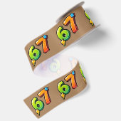 6 7 Meme Boys Geburtstag Satinband (Rückseite)