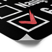 6-7 Meme Brain Rot Nice Naughty 67 Funny Christmas Poster (Ecke)