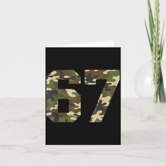 6-7 Meme Camo Cool Six-seven Funny 67 Gen Z Alpha Karte (Vorderseite)